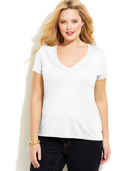 white vneck michael kors tshirts extra large|V.